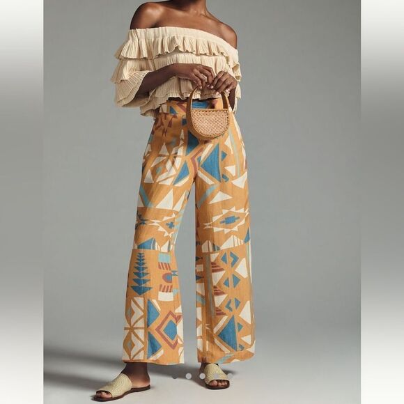 Ranna Gill Printed Wide -Leg Pants - Picture 1 of 5